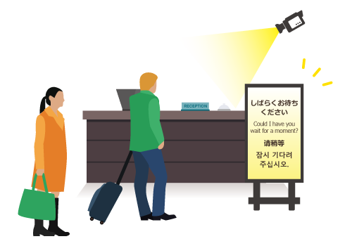 StellarSign活用シーン4:動く人に反応するサイネージ